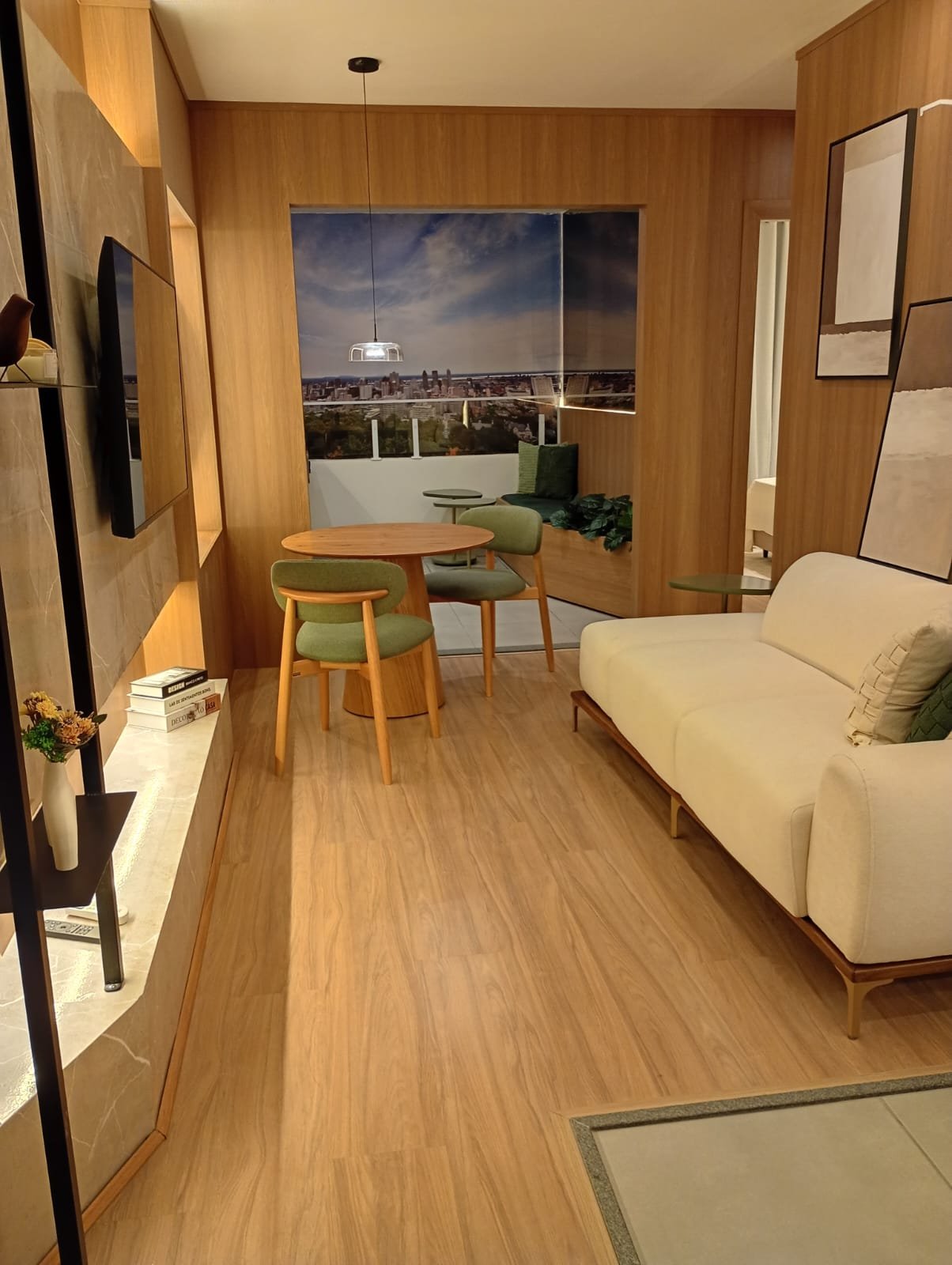 Apartamento decorado com sala integrada